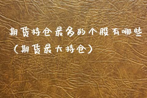 期货持仓最多的个股有哪些（期货最大持仓）