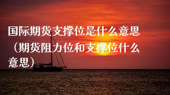 国际期货支撑位是什么意思（期货阻力位和支撑位什么意思）
