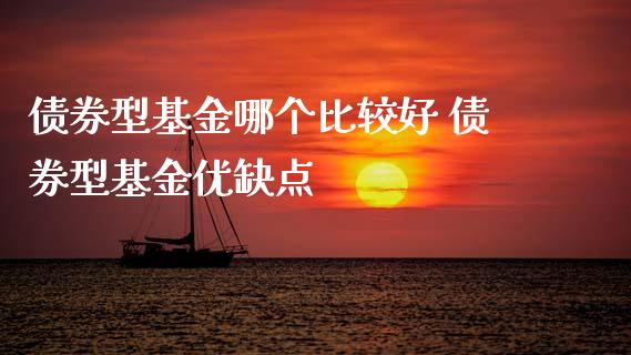 债券型基金哪个比较好 债券型基金优缺点