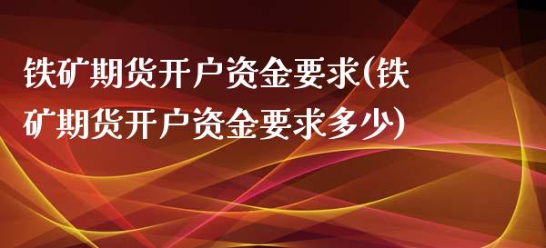 铁矿期货开户资金要求(铁矿期货开户资金要求多少)