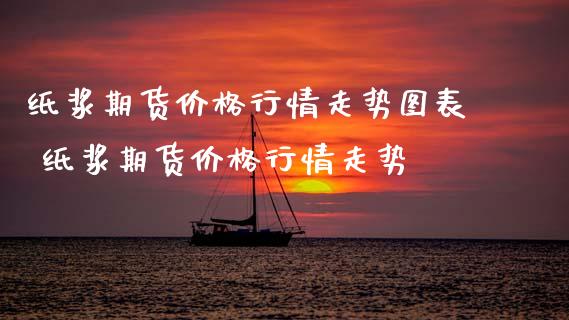 纸浆期货价格行情走势图表 纸浆期货价格行情走势