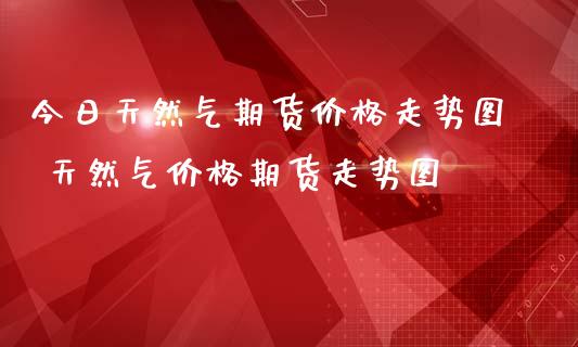 今日天然气期货价格走势图 天然气价格期货走势图