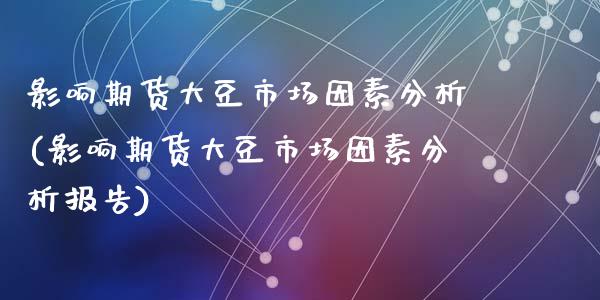 影响期货大豆市场因素分析(影响期货大豆市场因素分析报告)