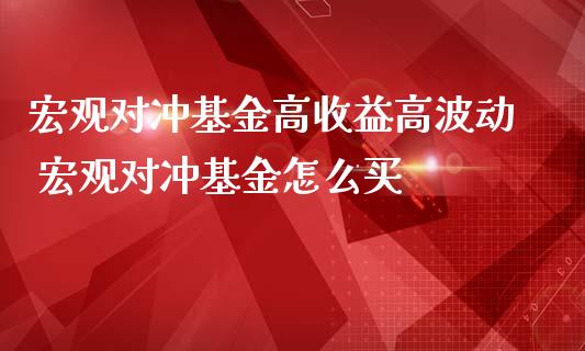 宏观对冲基金高收益高波动 宏观对冲基金怎么买