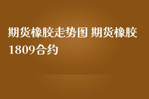 期货橡胶走势图 期货橡胶1809合约