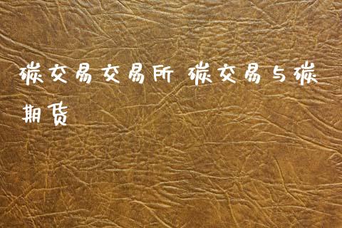 碳交易交易所 碳交易与碳期货