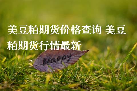美豆粕期货价格查询 美豆粕期货行情最新