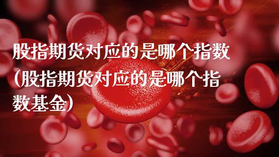 股指期货对应的是哪个指数(股指期货对应的是哪个指数基金)