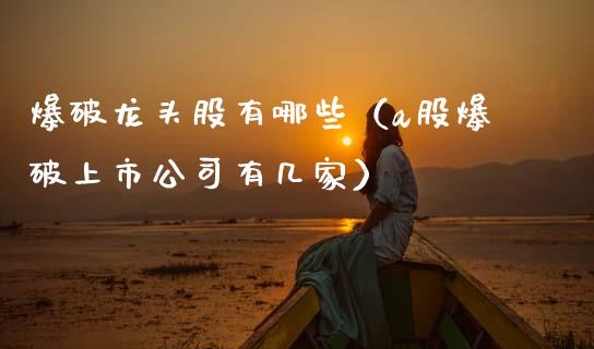 龙头股有哪些(a股上市公司有几家)_财经要闻_第1张_宇龙理财网 龙头股有哪些(a股上市公司有几家)_https://www.dglong8.com_财经要闻_第1张