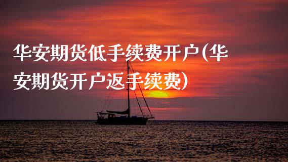 华安期货低手续费开户(华安期货开户返手续费)