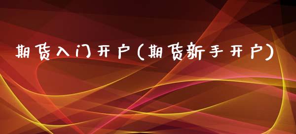 期货入门开户(期货新手开户)