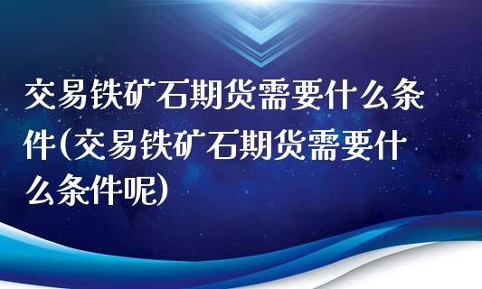 交易铁矿石期货需要什么条件(交易铁矿石期货需要什么条件呢)