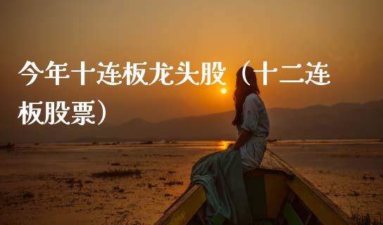 今年十连板龙头股（十二连板股票）