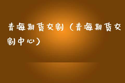 青海期货交割（青海期货交割中心）