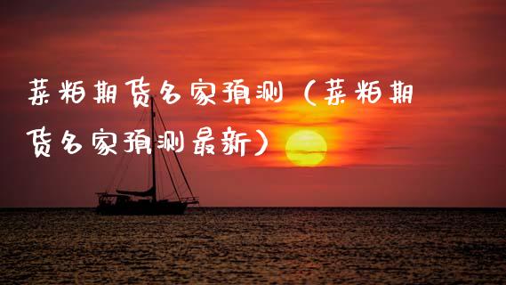 菜粕期货名家预测（菜粕期货名家预测最新）