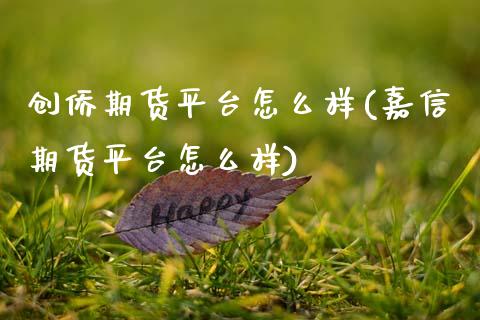 创侨期货平台怎么样(嘉信期货平台怎么样)