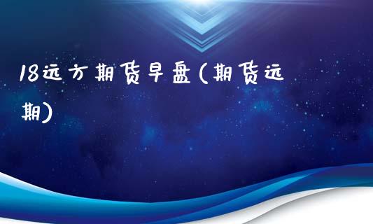 18远方期货早盘(期货远期)