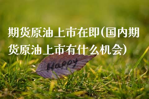 期货原油上市在即(国内期货原油上市有什么机会)