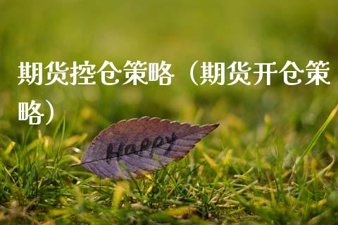 期货控仓策略（期货开仓策略）