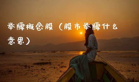 举牌概念股（股市举牌什么意思）