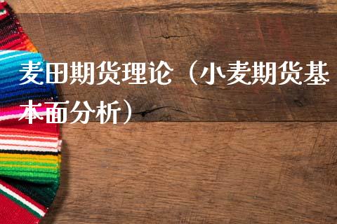 麦田期货理论（小麦期货基本面分析）