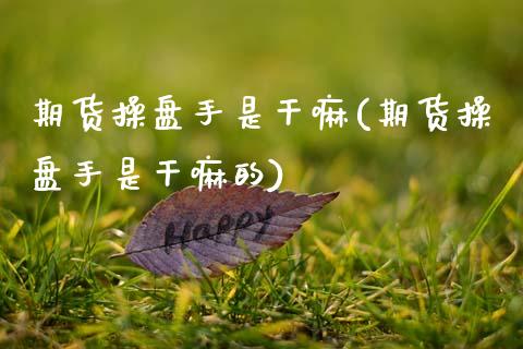 期货操盘手是(期货操盘手是)