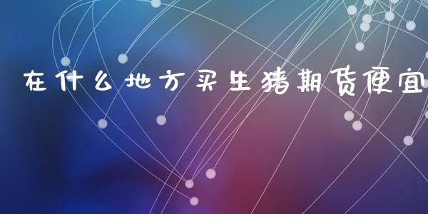 在什么地方买生猪期货便宜