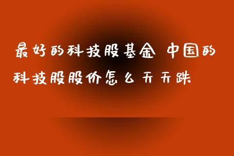 最好的科技股基金 中国的科技股股价怎么天天跌