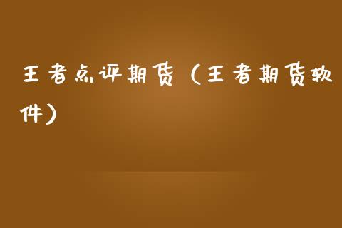 王者点评期货（王者期货软件）