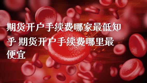 期货开户手续费哪家最低知乎 期货开户手续费哪里最便宜