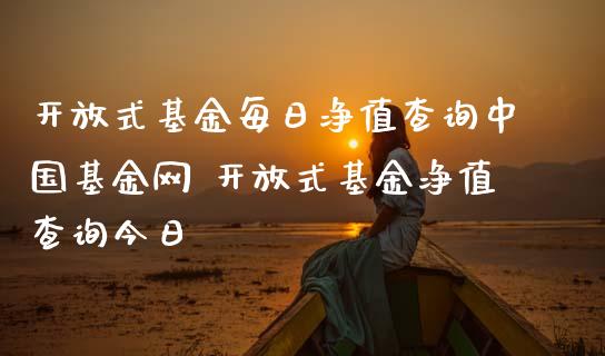 式基金每日净值查询中国基金网 式基金净值查询今日