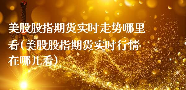 美股股指期货实时走势哪里看(美股股指期货实时行情在哪儿看)