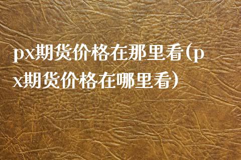 px期货价格在那里看(px期货价格在哪里看)
