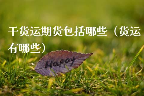干货运期货包括哪些（货运有哪些）