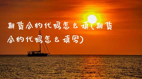 期货合约代码怎么填(期货合约代码怎么填写)