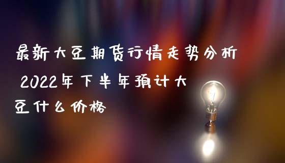 最新大豆期货行情走势分析 2022年下半年预计大豆什么价格