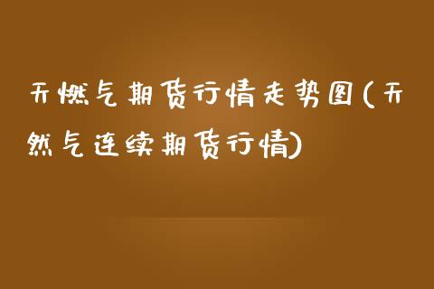 天燃气期货行情走势图(天然气连续期货行情)