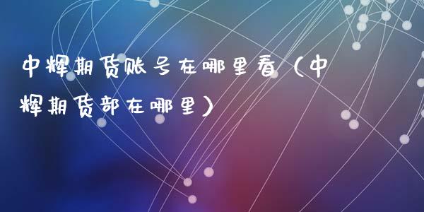 期货账号在哪里看（期货部在哪里）