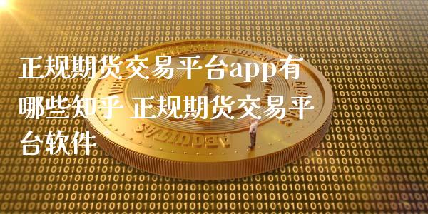 正规期货交易平台app有哪些知乎 正规期货交易平台软件