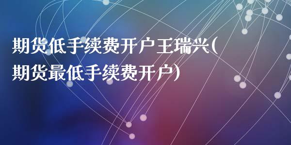 期货低手续费开户王瑞兴(期货最低手续费开户)