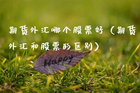 期货外汇哪个股票好（期货外汇和股票的区别）