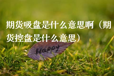 期货吸盘是什么意思啊（期货控盘是什么意思）
