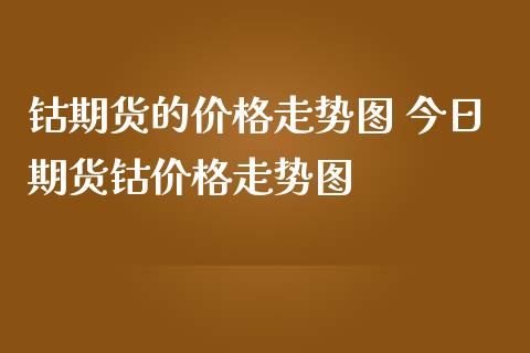 钴期货的价格走势图 今日期货钴价格走势图