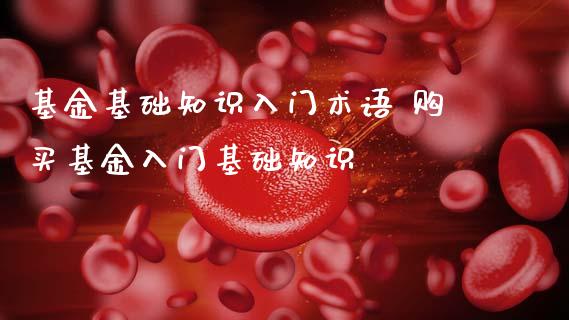 基金基础知识入门术语 购买基金入门基础知识_https://www.dglong8.com_基金理财_第1张