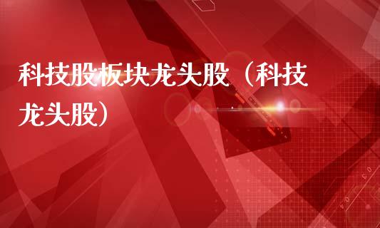科技股板块龙头股（科技 龙头股）