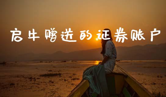 启牛赠送的证券账户