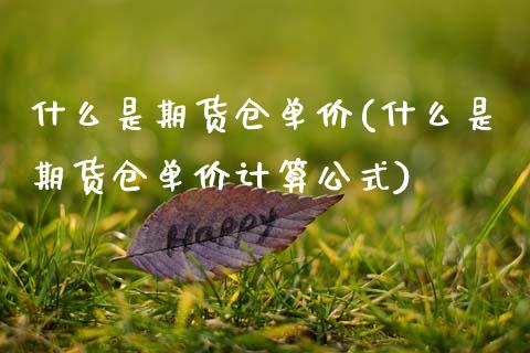 什么是期货仓单价(什么是期货仓单价计算公式)