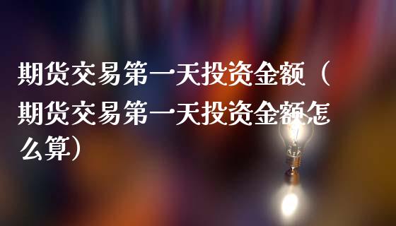 期货交易第一天投资金额（期货交易第一天投资金额怎么算）