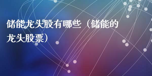 储能龙头股有哪些（储能的龙头股票）