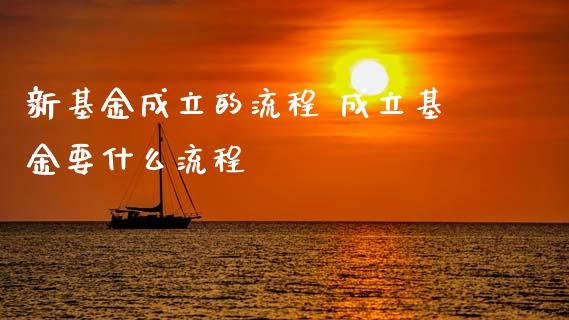 新基金成立的流程 成立基金要什么流程